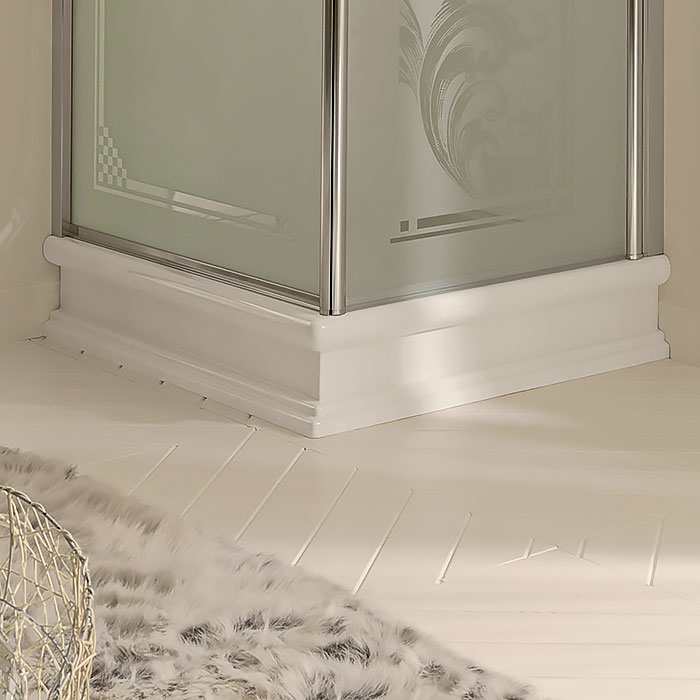 Изображение Поддон угловой квадратный Kerasan Retro 133801 90х90 см