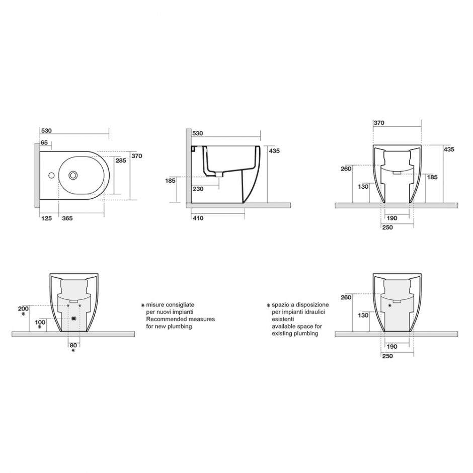Биде напольное Kerasan Flo 312601, белое ФОТО