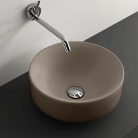 Накладная раковина Kerasan Cento 355781, круглая 45x45 см,  цвет коричневый схема 1