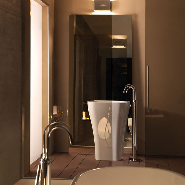 Изображение Напольный раковина Kerasan Aquatech 374201, закругленная 60x40 см