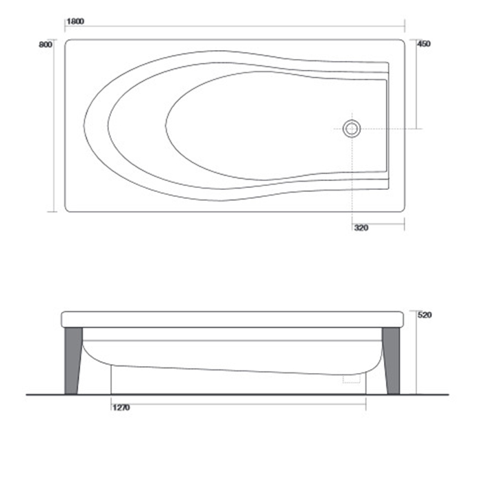 Ванна на ножках Kerasan Bentley 395001 180х80 см ФОТО