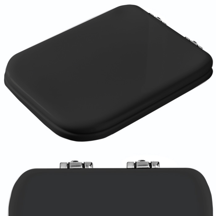 Изображение Сиденье для унитаза Kerasan Waldorf 418804, цвет черный глянцевый, с микролифтом