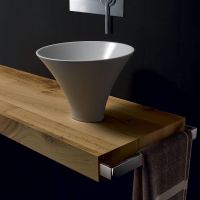 Накладная раковина Kerasan Deco 480201, круглая 40x40 см схема 1