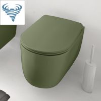 Унитаз подвесной Kerasan Nolita безободковый, слив Tornado, цвет зеленый схема 1 Унитаз подвесной Kerasan Nolita безободковый, слив Tornado, цвет зеленый схема 1