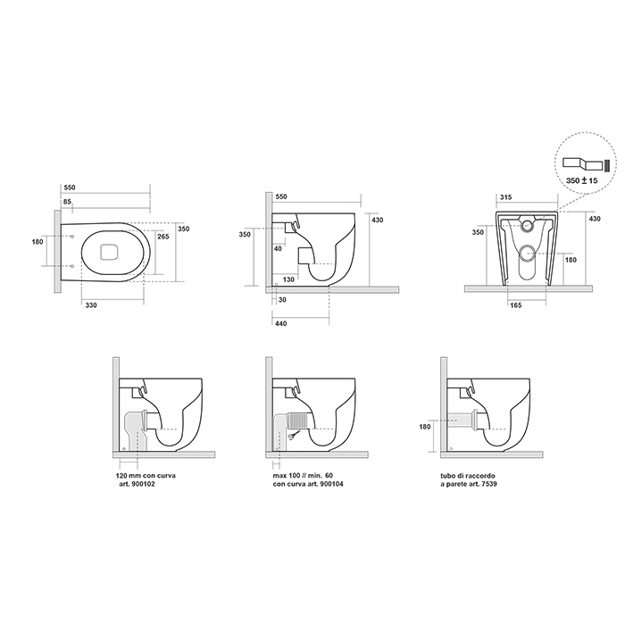 Унитаз напольный Kerasan Nolita безободковый, слив Tornado ФОТО
