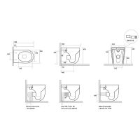 Унитаз напольный Kerasan Nolita безободковый, слив Tornado схема 2