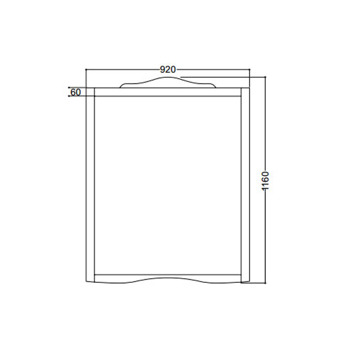 Зеркало в деревянной раме Kerasan Retro 734530 92x116 см, цвет белый ФОТО