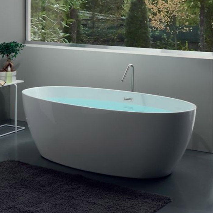 Ванна Kerasan Flo 742901 акриловая  170х82 см, отдельностоящая