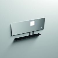 Прямоугольное зеркало Kerasan Mirrors 932931 130х61 cм, с черной матовой полкой, LED подсветкой схема 1