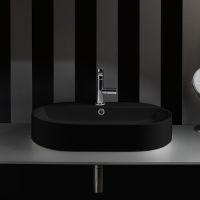 Накладная раковина Kerasan Ciotola 028531*1, закругленная 65x40 см, цвет черный схема 1