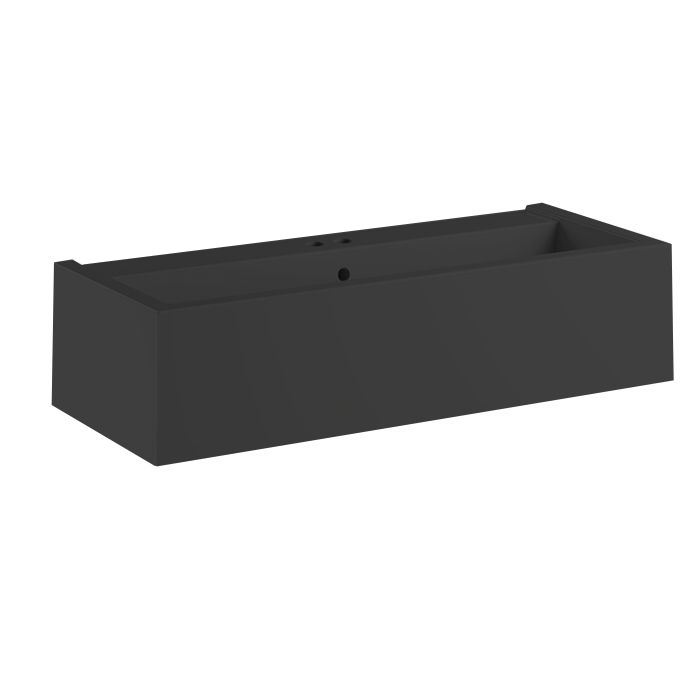 Черная раковина Kerasan Lavabi arredo 574231*2, прямоугольная 120x40 см