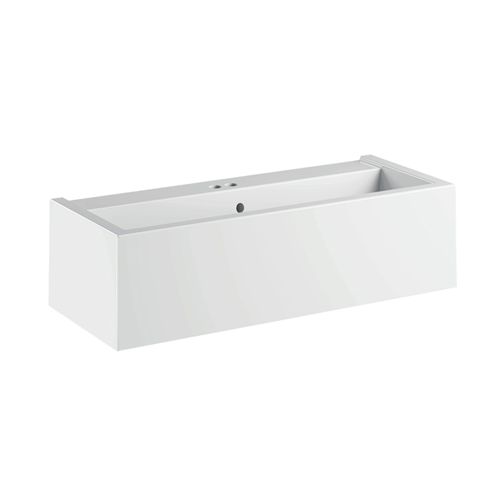 Подвесная раковина Kerasan Lavabi arredo 574301*1, прямоугольная 100x40 см, одно отверстие под смеситель