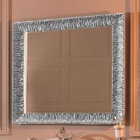 Зеркало с рамой Kerasan Retro 736402argento 100x100 см, цвет серебро схема 1