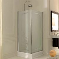 Душевой уголок Kerasan Retro 9141S3 80х96 см, матовое стекло схема 1