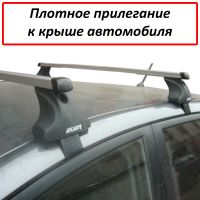 Багажник на крышy Toyota Ractis (XP100) (хэтчбек, 2005-2010), Атлант, прямоугольные дуги, опора E