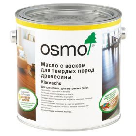 Масло с Воском 2.5л Osmo Klarwachs для Твердых Пород Древесины