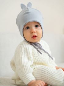 Шапка дет. (двойная), цвет св.серый (арт. 12385хб)