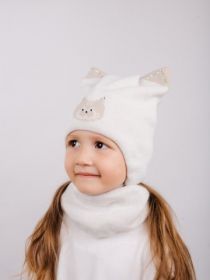 Комплект дет. (шапка дет. хб подкл.+снуд), цвет св.бежевый (арт. 7502пш)