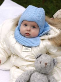 Шапка дет. Капор хб подкл.,утепл., цвет голубой (арт. 7320пш)