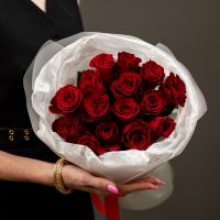 Красная роза от 15шт (родос 40см)