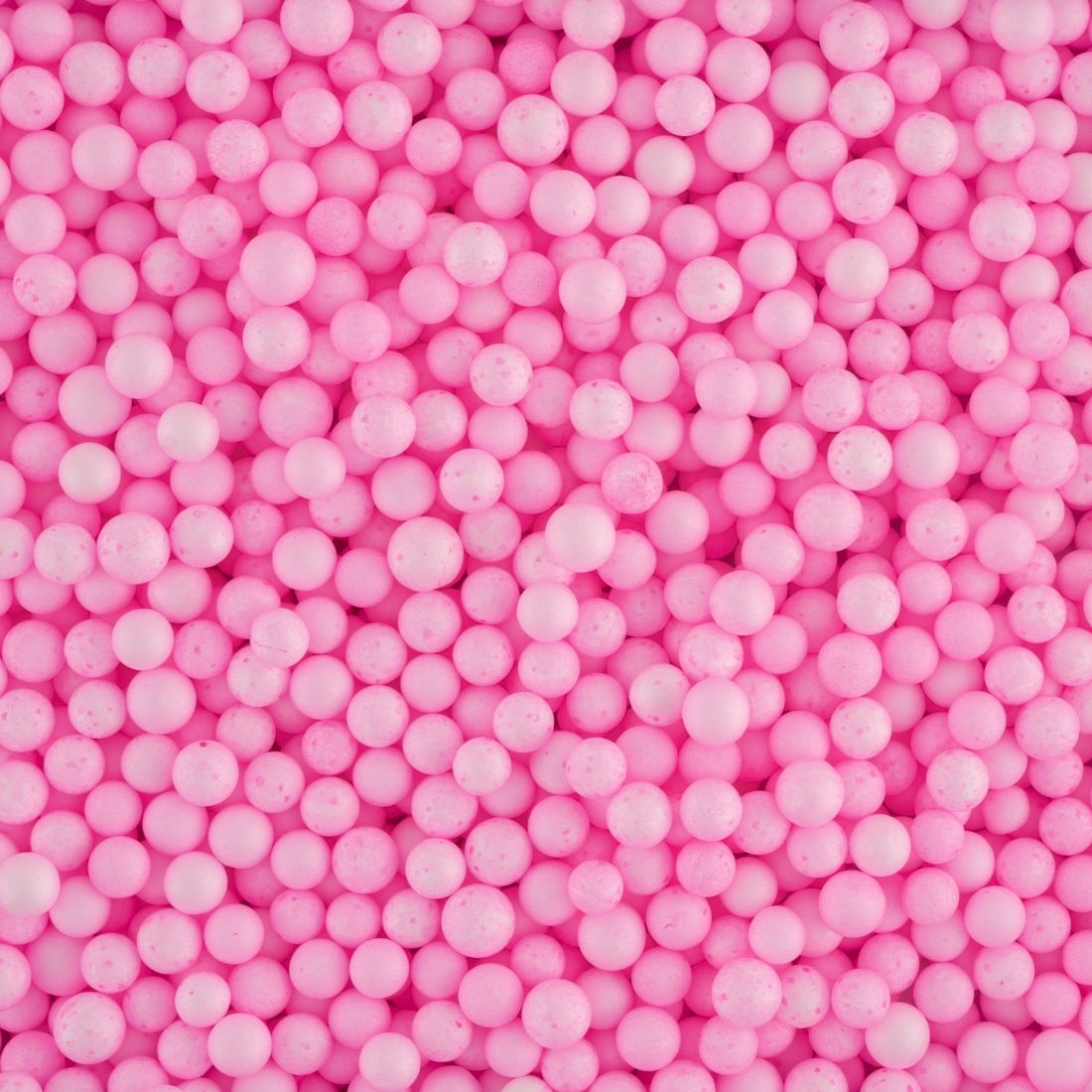 Розовые крупные пенопластовые шарики