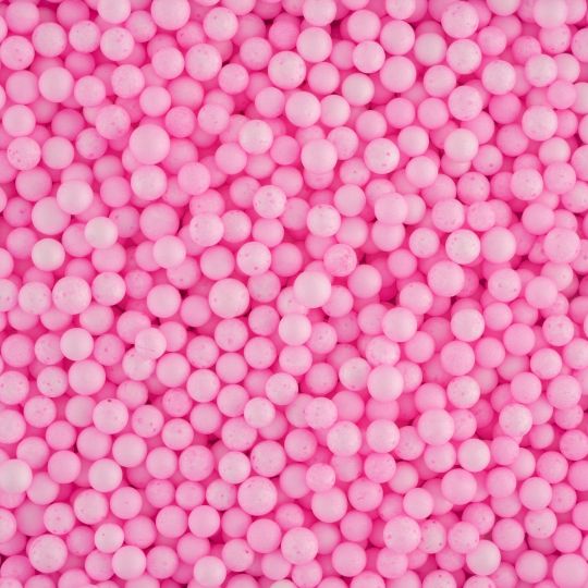 Розовые крупные пенопластовые шарики