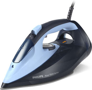 Утюг Philips Azur Steam Iron DST7041/20 7000 Series, 2800 Вт, пар 50 г/мин, нерж. сталь, синий
