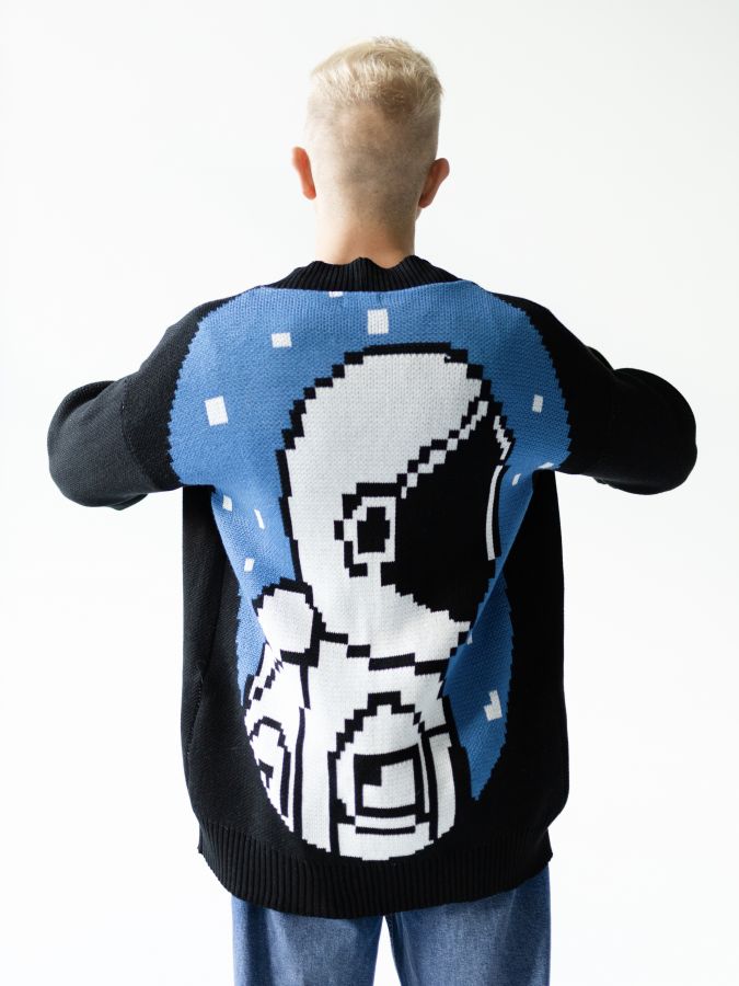 Кардиган с космонавтом