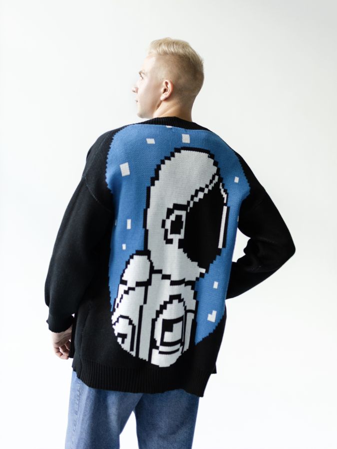 Кардиган с космонавтом