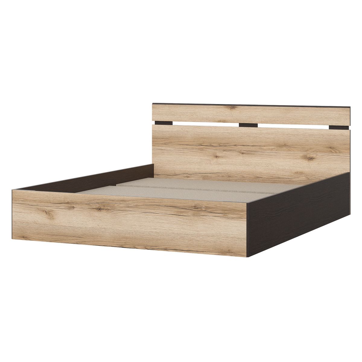 Кровать двойная (1600х2000) Берген Симпл (Дуб делано/Дуб венге)