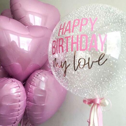 Сет для красотки из шаров с гелием