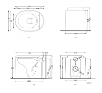 Напольный унитаз безободковый Cielo Itaca ITVAK схема 2