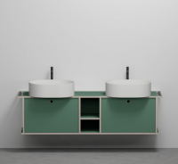 Тумба подвесная/напольная Cielo Theo 175 THMF175C2/THMF175C2SF из материала Fenix, с 2 дверцами и открытой полкой 175х63х38 см схема 6 Тумба подвесная/напольная Cielo Theo 175 THMF175C2/THMF175C2SF из материала Fenix, с 2 дверцами и открытой полкой 175х63х38 см схема 6