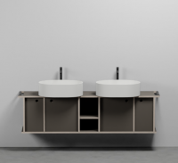 Тумба подвесная/напольная Cielo Theo 175 из материала Fenix, с 4 ящиками и открытой полкой THMF175A4/THMF175A4SF 175х63х38 см схема 4