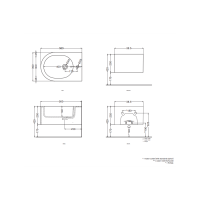 Биде подвесное Cielo Otis OTBS с 1 отверстием под смеситель, крепеж в комплекте схема 2 Биде подвесное Cielo Otis OTBS с 1 отверстием под смеситель, крепеж в комплекте схема 2