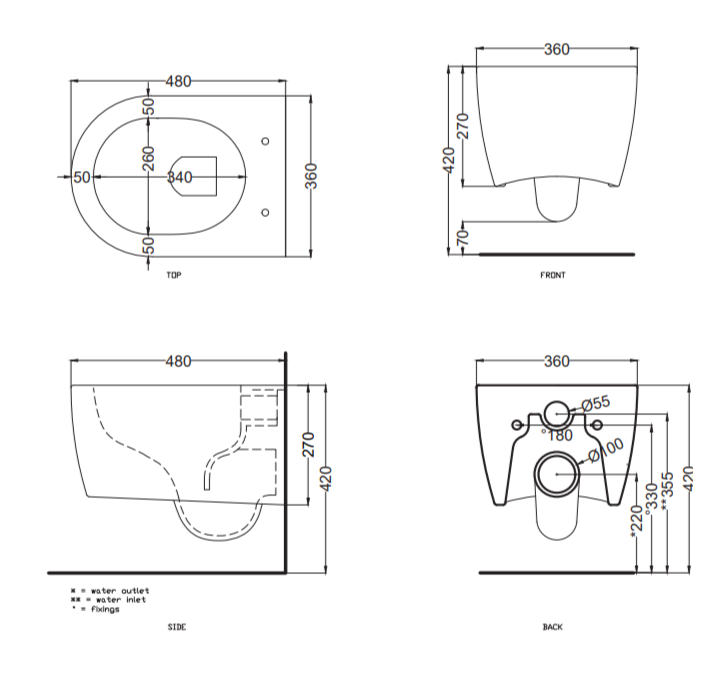 Унитаз подвесной безободковый Cielo Smile Pro MINI SMVSRKP ФОТО