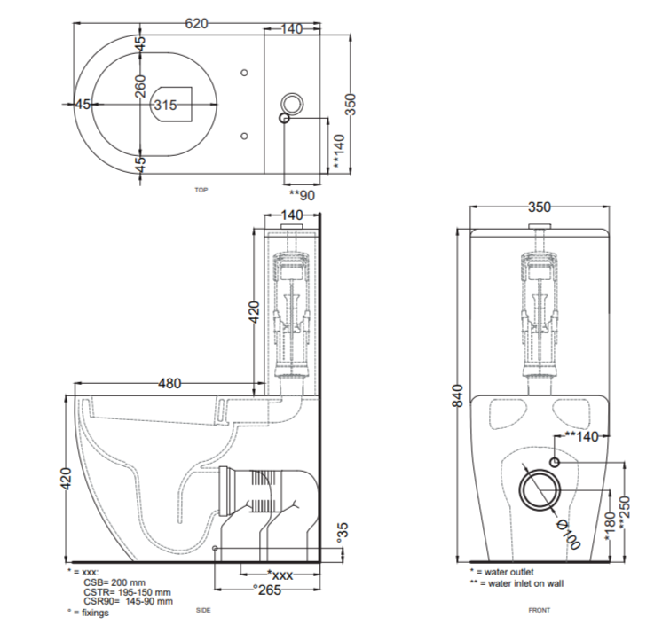 Унитаз напольный Cielo Smile MINI с моноблочным бачком SMVMR + SMCMC ФОТО