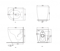 Унитаз безободковый напольный Cielo Smile Pro MINI SMVARKP схема 2