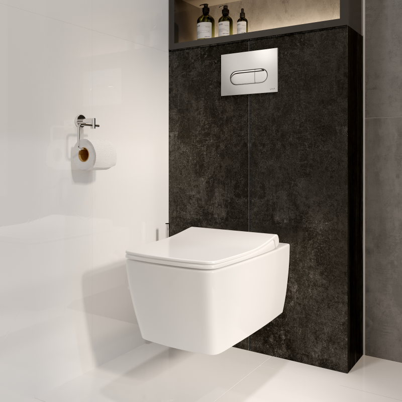 Подвесной унитаз VitrA Metropole безободковый Rim-ex белый 7672B003-0075