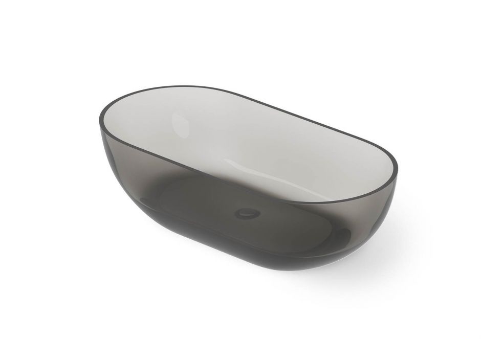 Ванна Dea Design Shadow DD8619 1400 R4 140x70xh52 см овальная Smoky Black R4