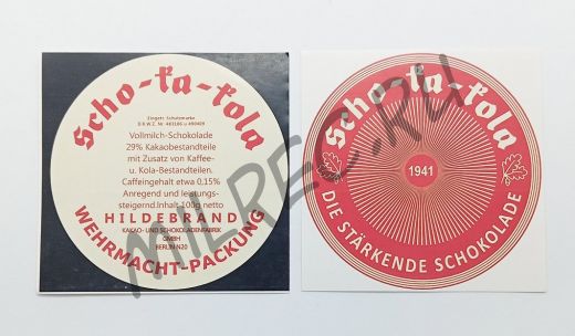 Этикетки на банку шоколада Scho-ka-kola 1941  (реплика)