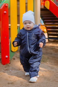 Комбинезон с вышивкой, арт.11-113  Цвет: темно-синий