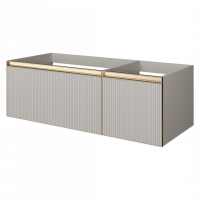 Рифленая тумба Armadi Art Quatro 790-M2-120, два блока (80+40), чаша слева схема 2