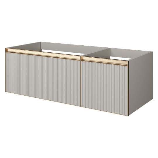 Рифленая тумба Armadi Art Quatro 790-M2-120, два блока (80+40), чаша слева схема 2