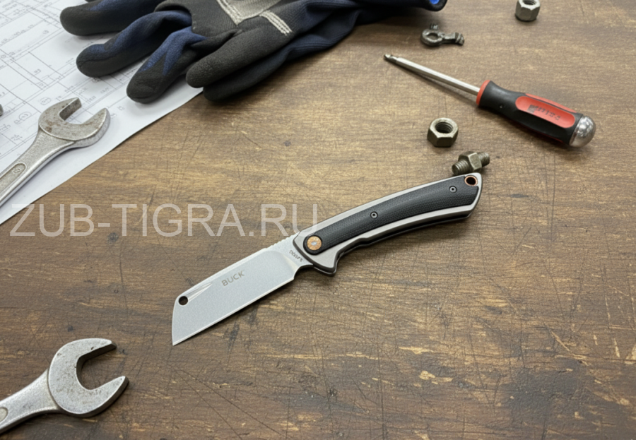 Нож BUCK HiLine сталь D2, рукоять G10/Aluminium