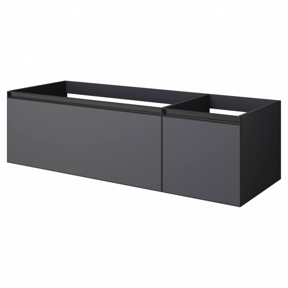 Тумба для раковины Armadi Art Quatro 790-M2-140, подвсетка, два блока (100+40), чаша слева