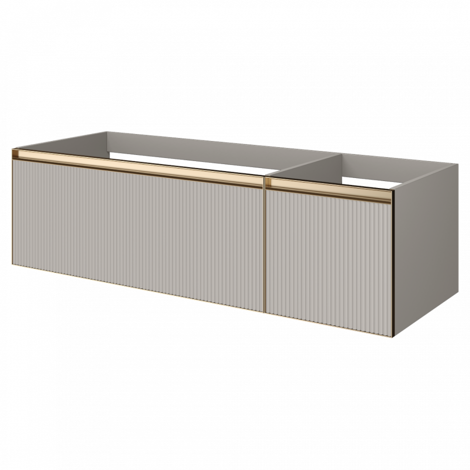 Тумба Armadi Art Quatro 790-M2-140, рифленая поверхность, два блока (100+40), чаша слева ФОТО