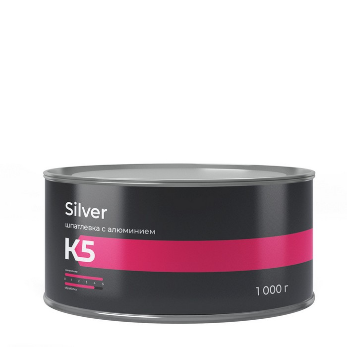 K5 Silver Шпатлевка с алюминием, 1кг.