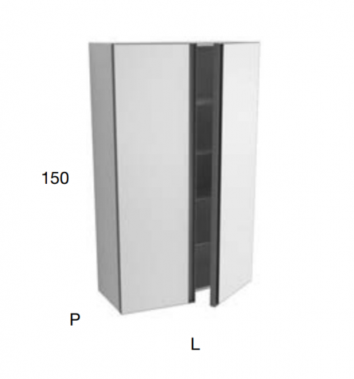 Пенал Antonio Lupi Atelier ATC34 с 2 дверцами и 4 внутренними полками