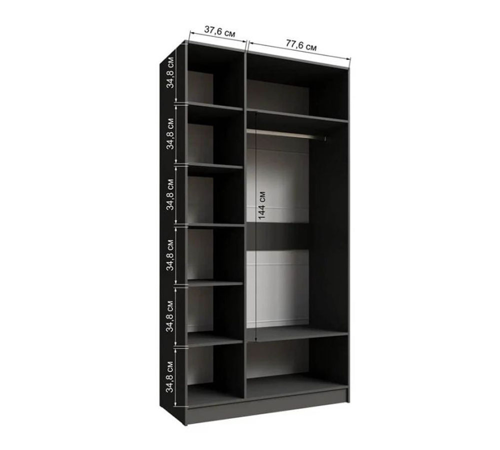 "Мадрид" Шкаф 1,2 с зеркалом